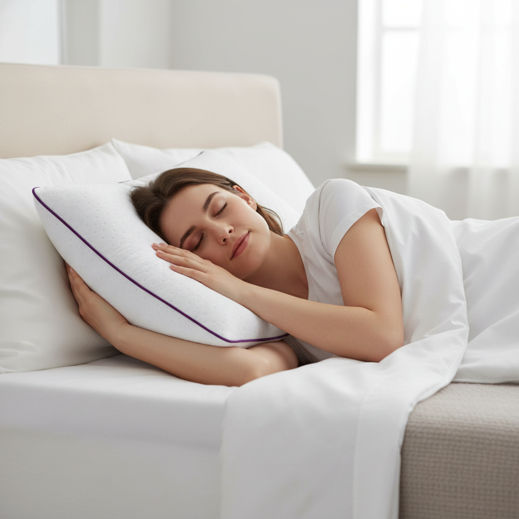 Supreme - Oreiller Mémoire de forme ergonomique & déhoussable 50 kg/m³