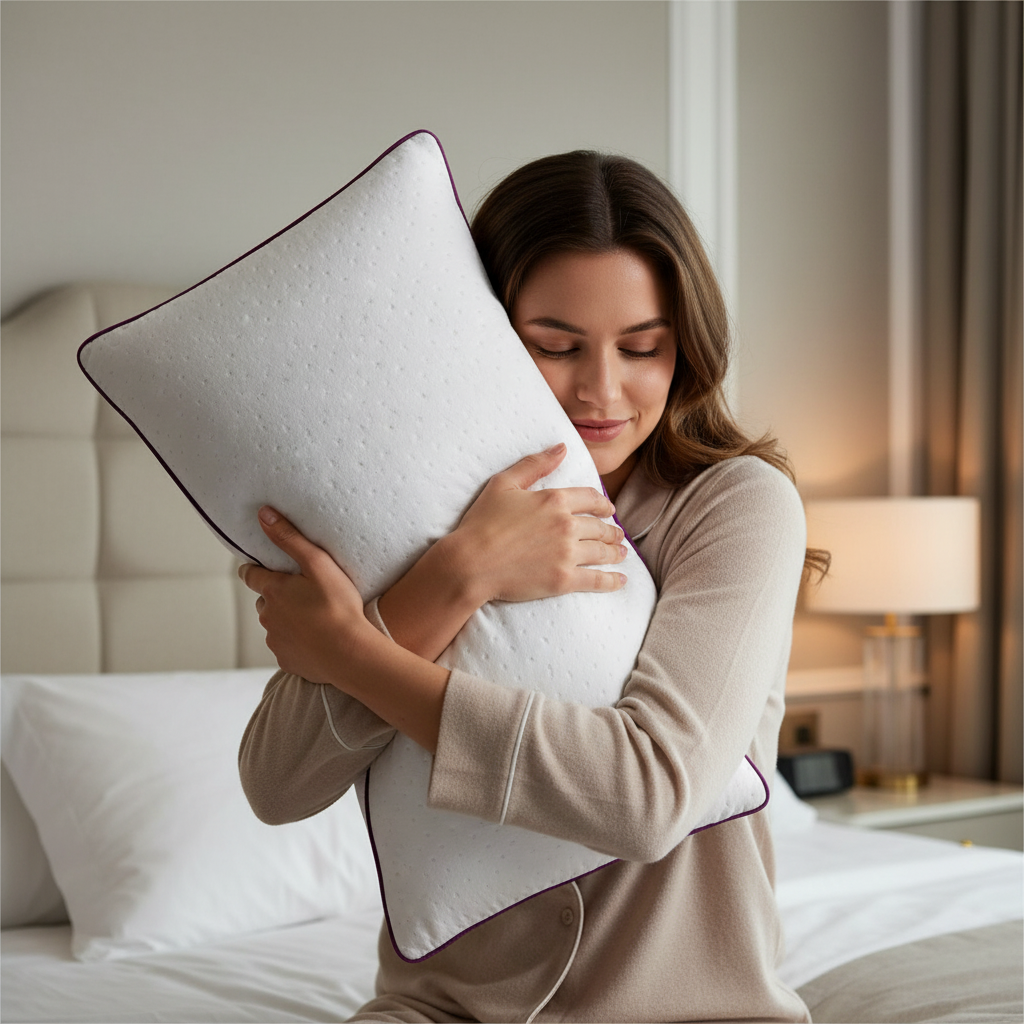 Supreme - Oreiller Mémoire de forme ergonomique & déhoussable 50 kg/m³