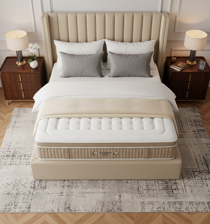 Regalis - Matelas mémoire de forme et ressorts ensachés surmatelas intégré 33 cm